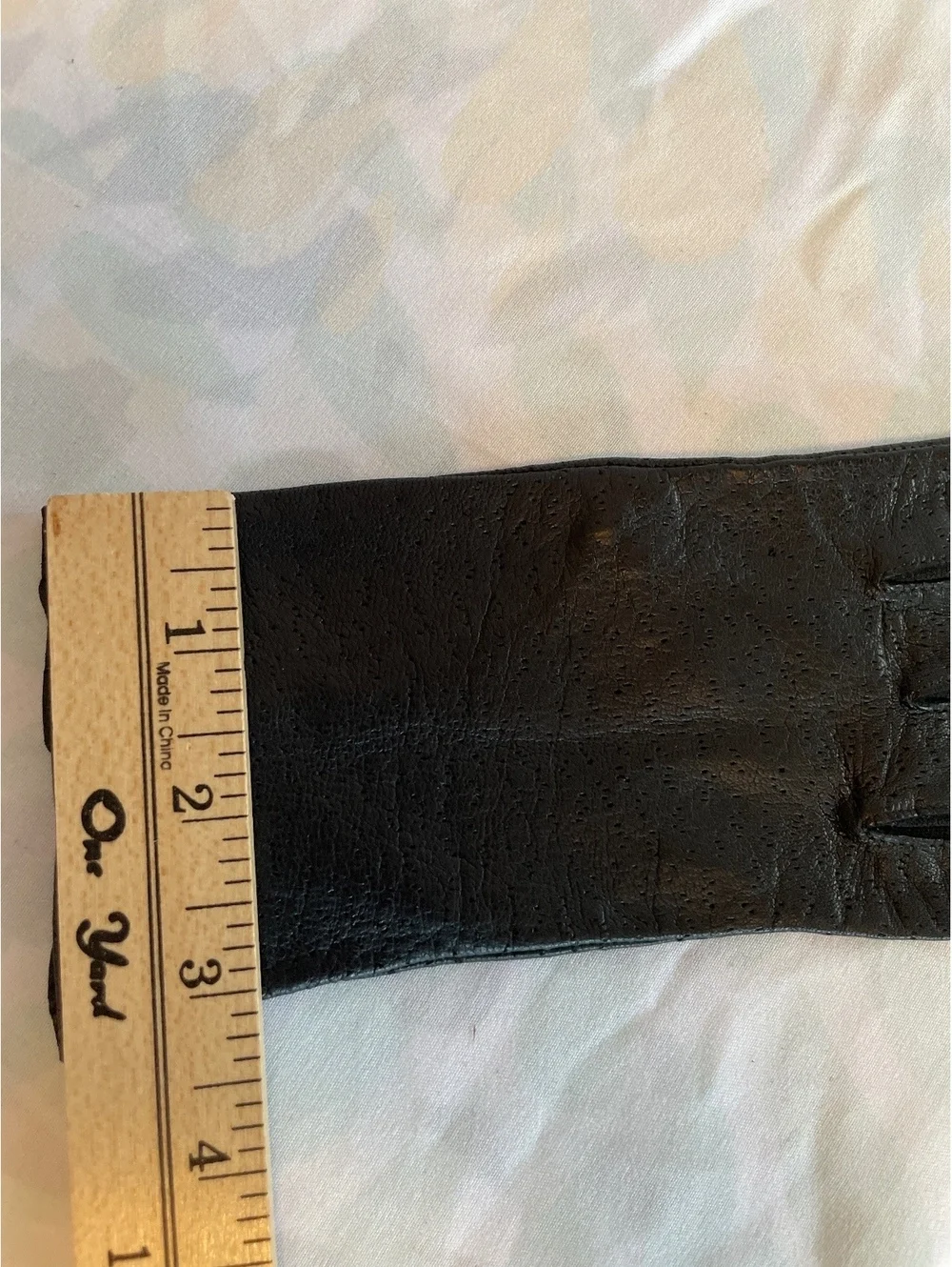 Vintage Fownes Deerskin Leather Perforated Dress Gloves Black Women's 6.5